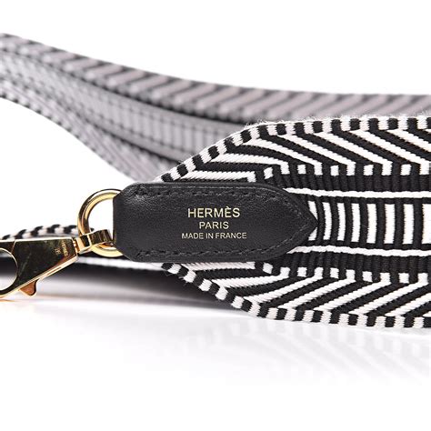 HERMES Toile Swift 50mm Sangle Cavale Shoulder Strap 